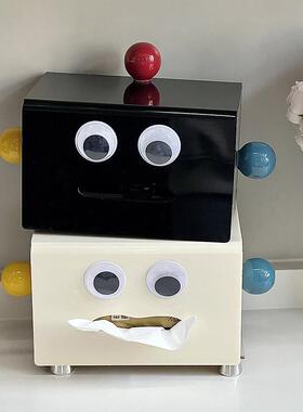 木偶人客抽用纸盒奶油收风高颜值家卫生间加厚洗UTQ脸厅巾纳盒