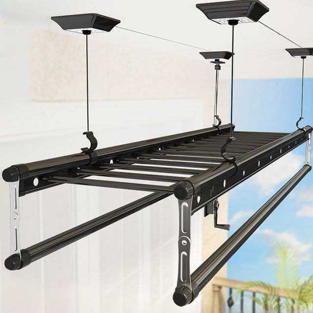 手摇升降晾衣架三杆晾衣杆多功能室内阳台四杆凉衣架双杆晒衣架