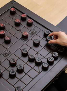 中式竹制象棋桌中国象棋专用棋盘桌多功能可折叠家用楠竹棋桌单桌
