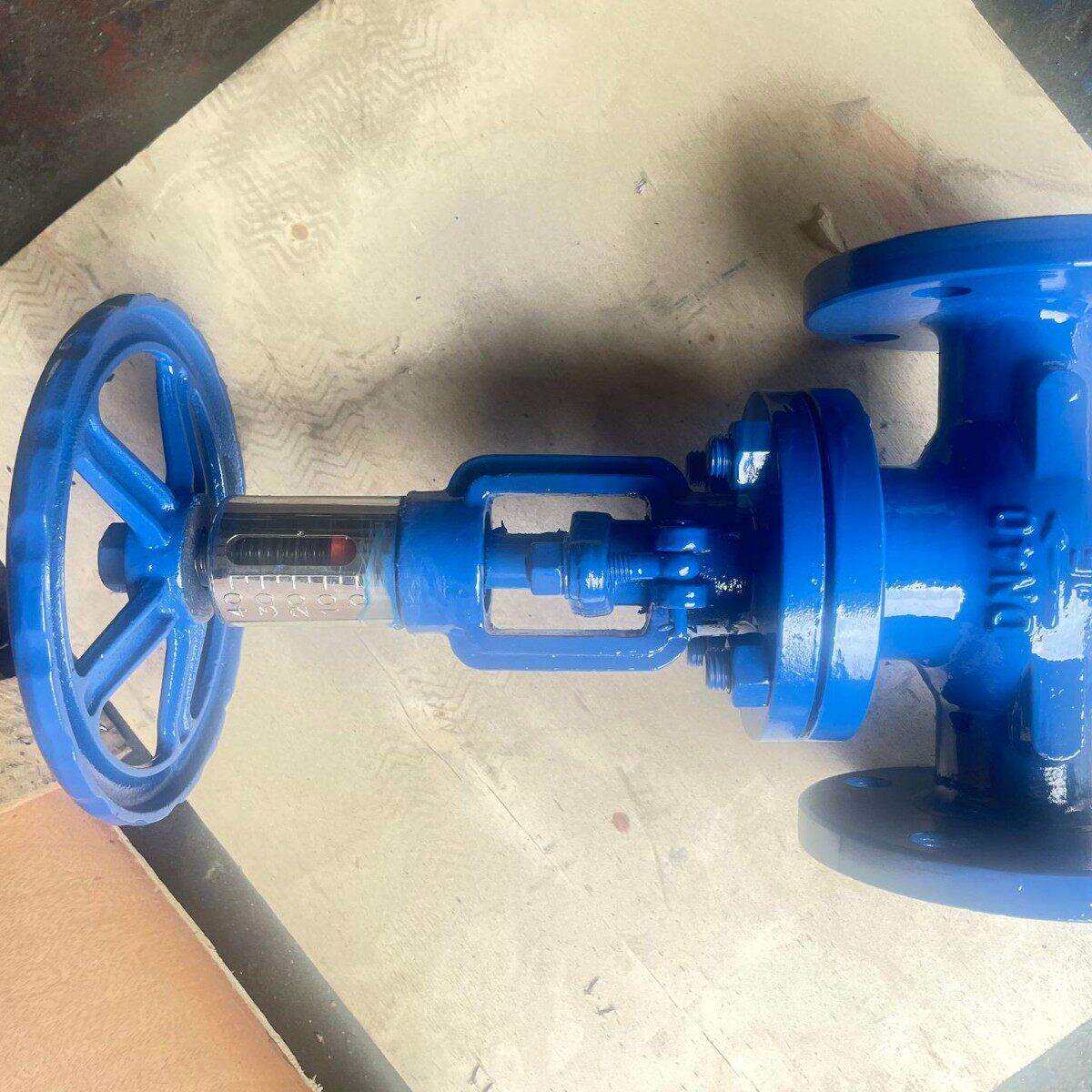 法兰式调节阀T40H-16C铸钢流量控制调节阀直通式法兰手动调节阀