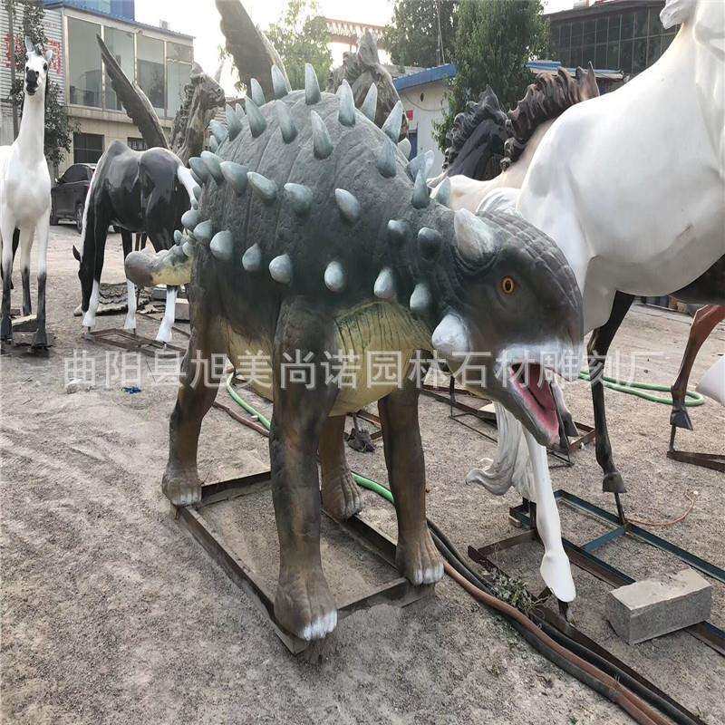 厂家定 制软体会叫会动恐龙 园林户外步行街大型恐龙动物摆件