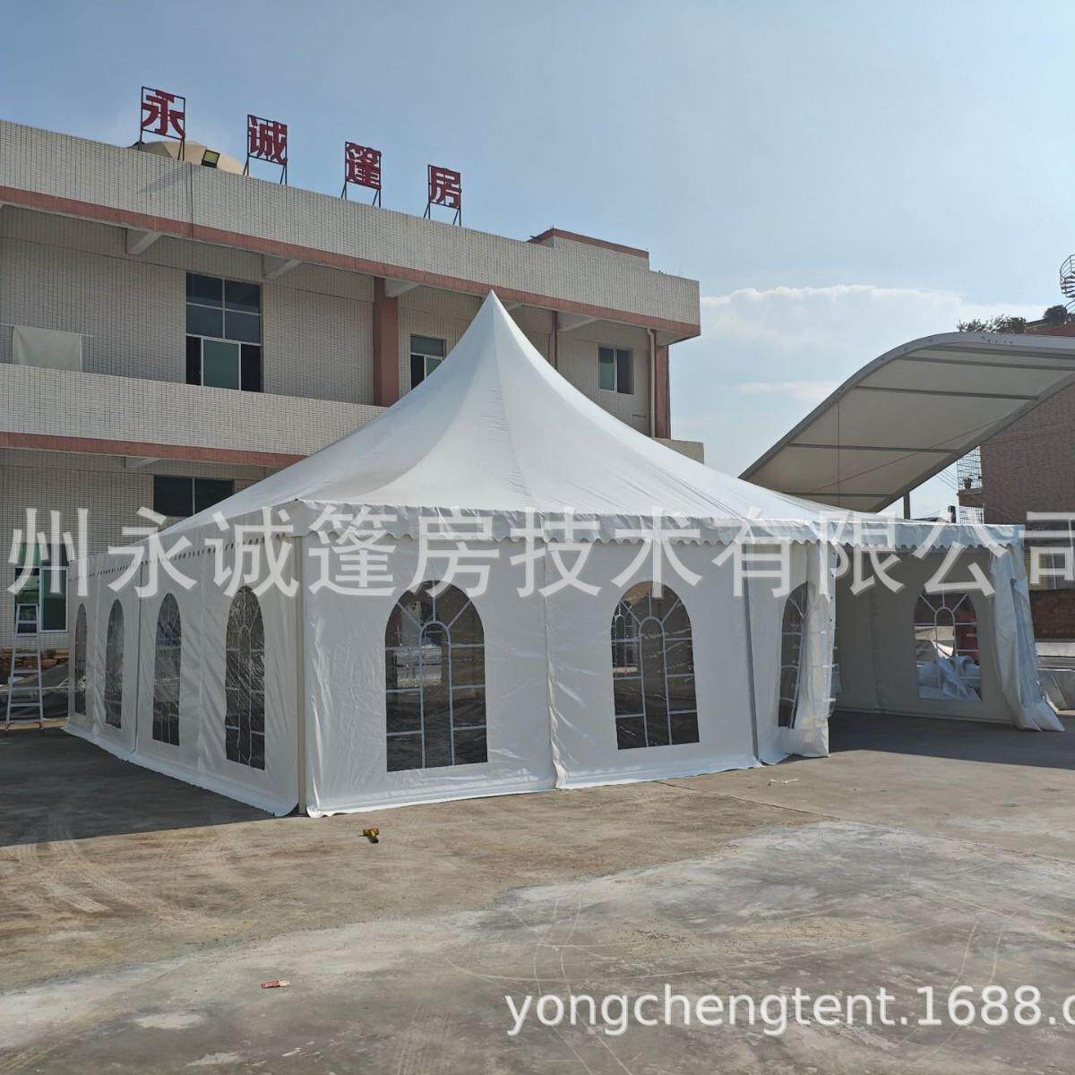户外尖顶帐篷10x10m欧式帐篷婚礼摄影白色帐篷展会活动广告帐篷