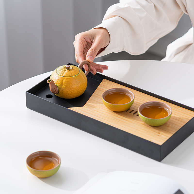 丑橘子快客杯便携式水果旅行茶具套装户外露营便携包一壶二杯茶壶