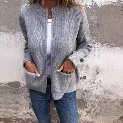 Women's pocket cardigan jacket 女装口袋开衫外套女装