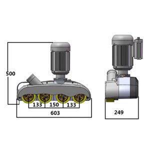 贝特四轮全自动机送料器木工立铣四轮八速送料机送料轮送料器配件