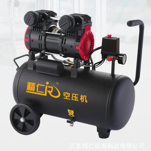 精仁无油空压机外墙喷漆压缩机低噪音木工多工位气泵工厂直销
