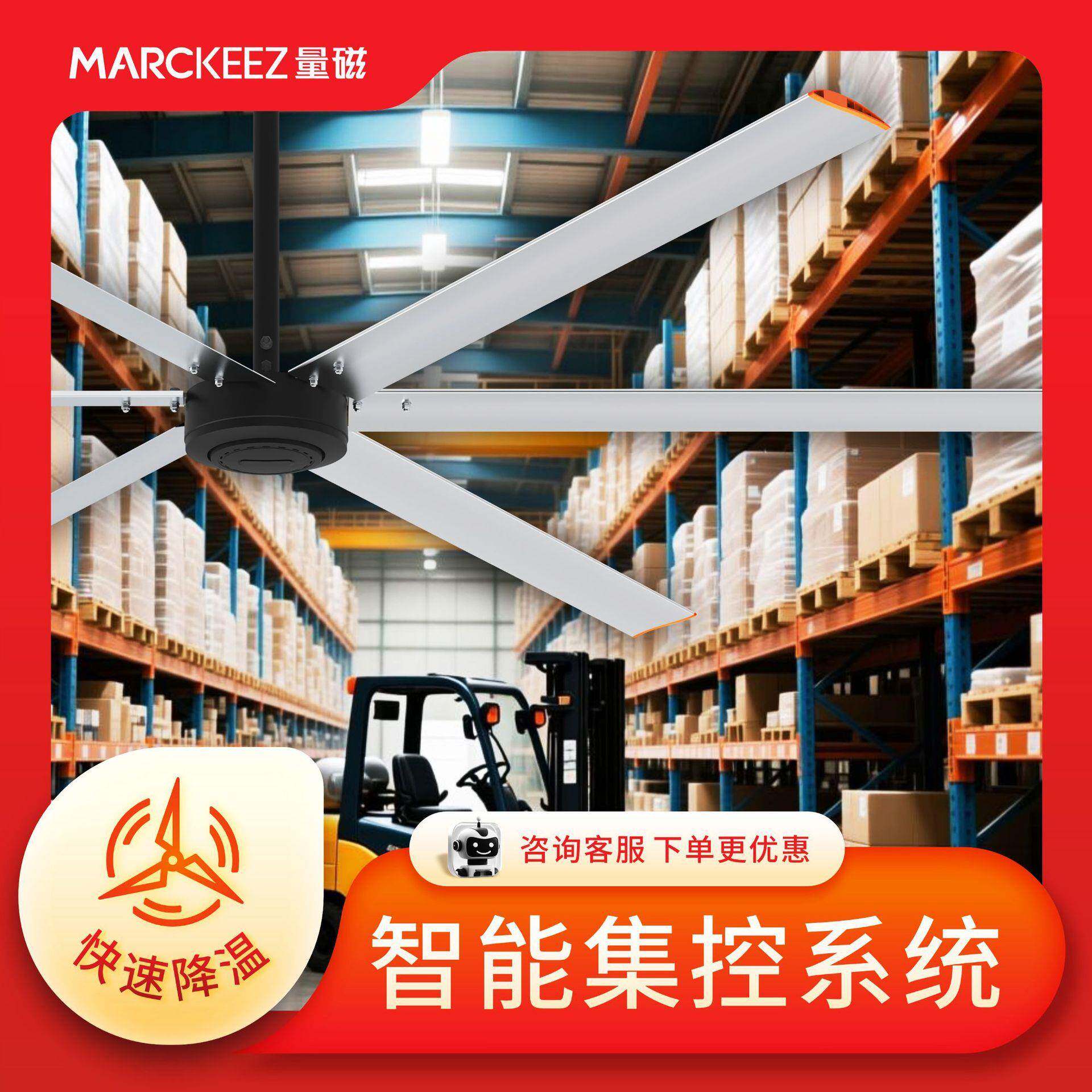 3.5米永磁工业大吊扇大功率强工业电风扇厂房楼顶扇大风扇3米强风