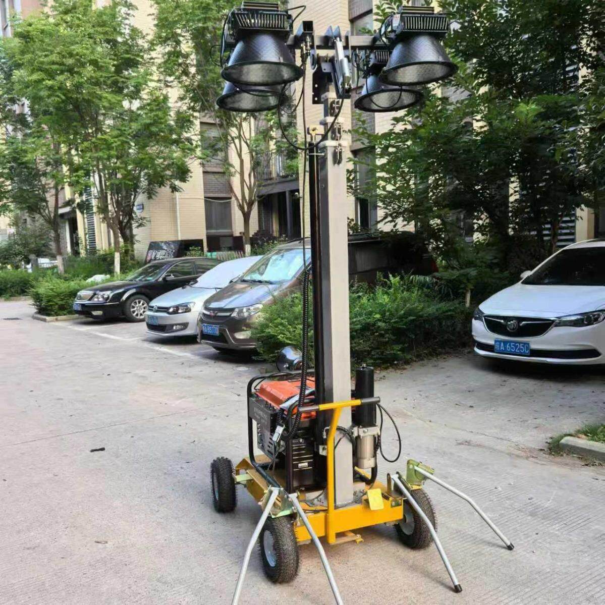 发电机升降式照明灯组 拖车款移动照明灯塔 LED 场地照明设备