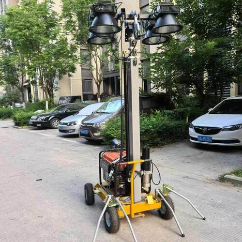 发电机升降式照明灯组 拖车款移动照明灯塔 LED 场地照明设备
