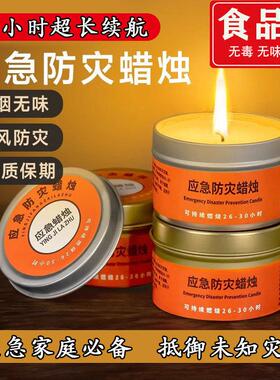 应急防灾蜡烛台风停电备用装备照明生日创意浪漫烛台家用铁盒罐