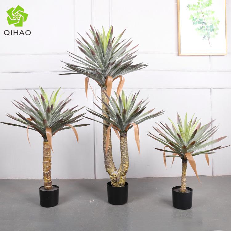大型仿真绿植龙舌兰凤尾丝兰树元宝兰植物装饰仿真树剑麻盆栽