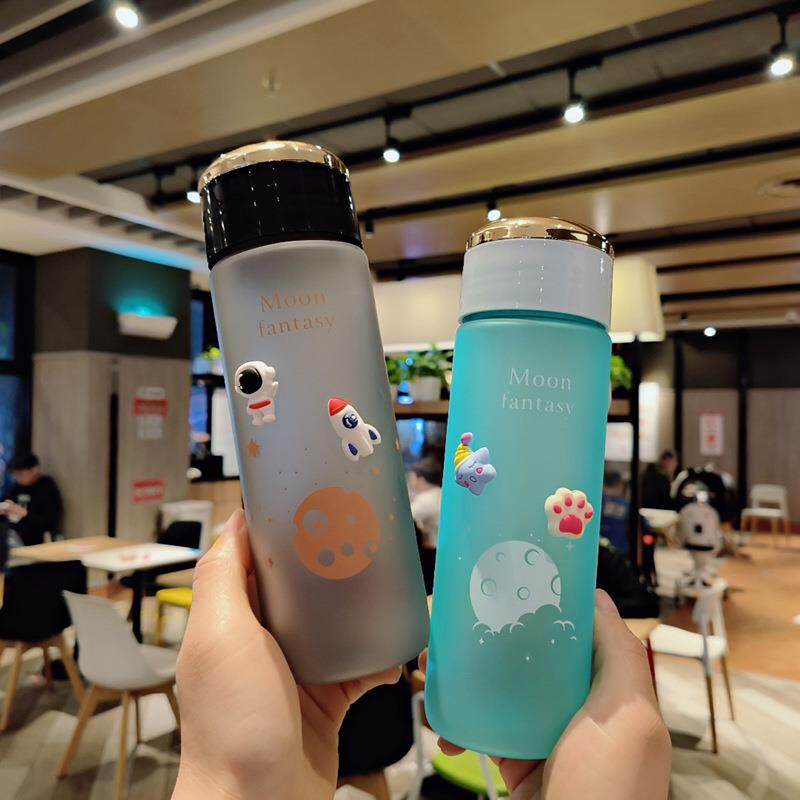 新款直销磨砂塑料杯水杯女夏季高颜值带茶隔简约防摔男女学生创意