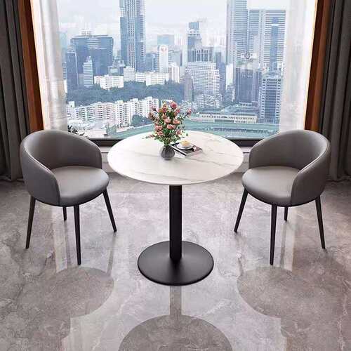 阳台休闲茶桌椅组合休息区卧室办公室接待小圆桌洽谈桌子茶几桌