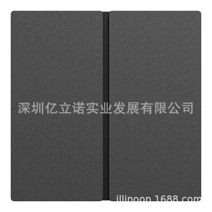 KNX智能开关面板C2E616101_MB_C1B境悦系列黑色磨光2键智能面板