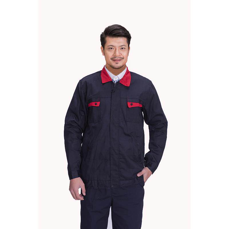 高档款长袖工作服男帆布上工衣劳保服工厂间装春制服耐车磨可定制