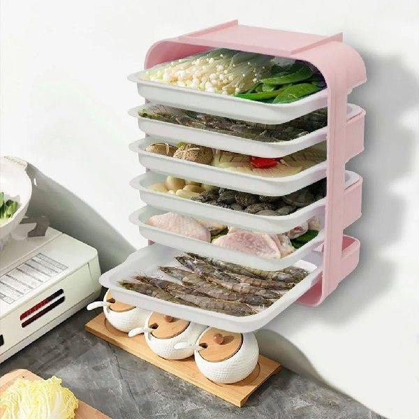 Storage Rack Wall-hanging Multi-Layers Food Organizer Side