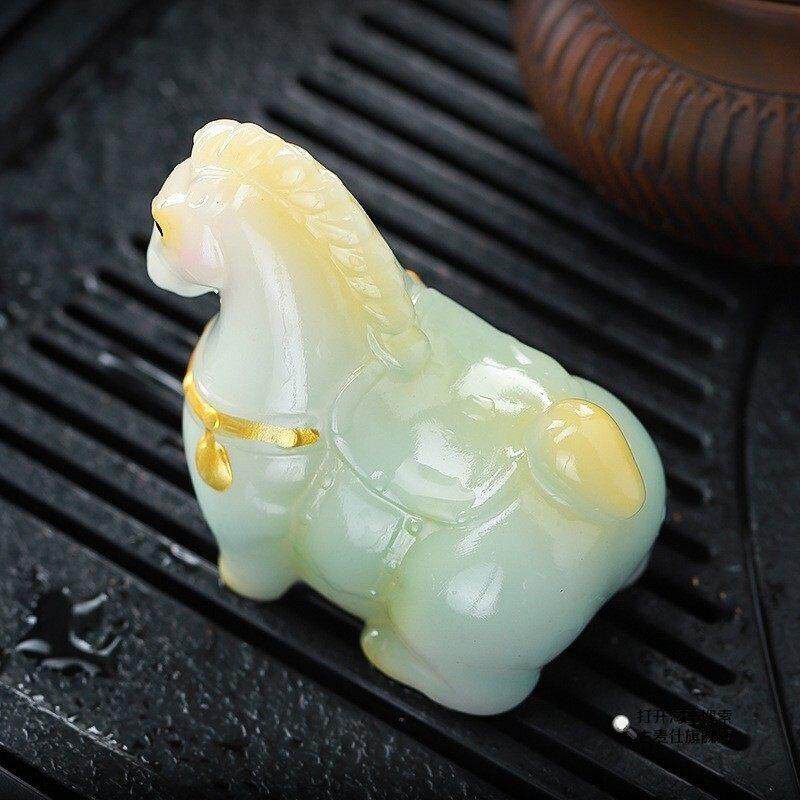 茶宠变色小摆件可养唐马招才精品茶具配件高档茶玩茶道装饰品摆设