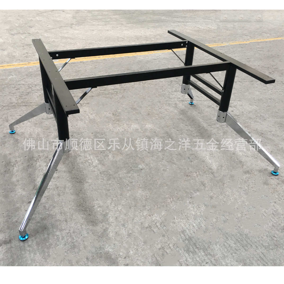 飞机架 人字型办公桌班台桌架脚 电镀脚会议桌 板式家具五金钢架