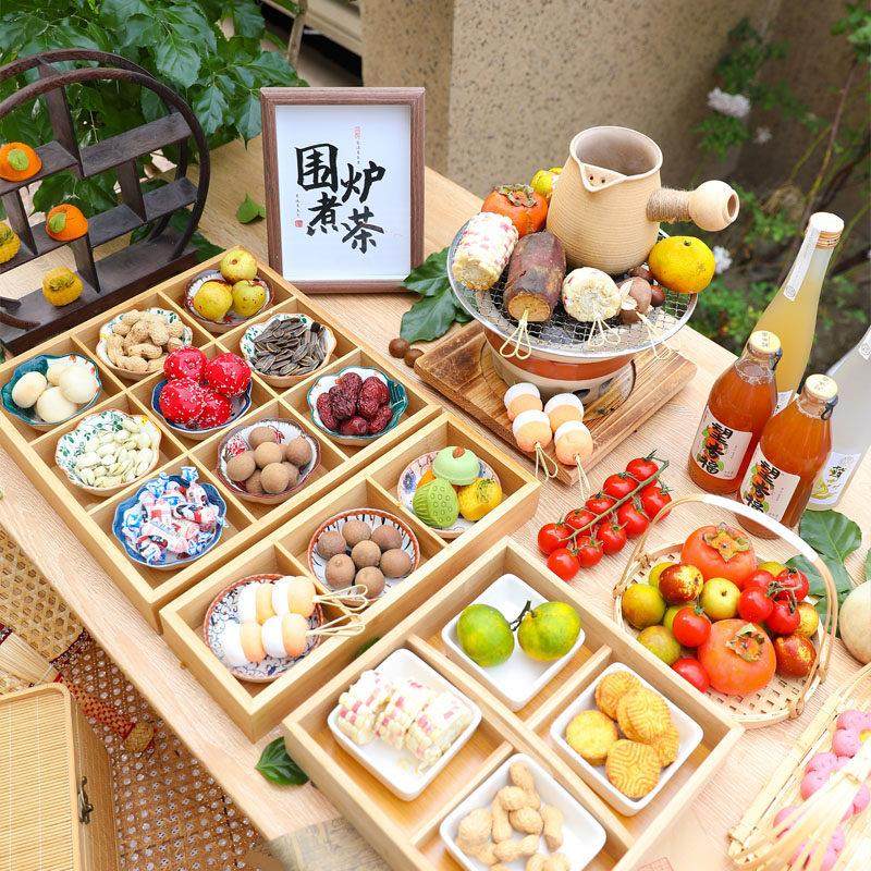 竹制托盘零食盘水果盘双层点心篮井字竹编客厅茶几摆件木质糕点架,餐饮具,果盆/果盘/果篮,淘宝优惠券,粉丝福利购,淘宝优惠卷