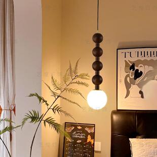 主卧床头小吊灯卧室房间法式 复古奶油后现代轻奢高级感玄关吊线灯