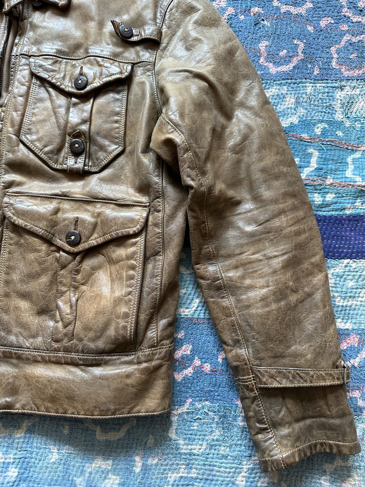 Polo Ralph Lauren Brown Leather Jacket — label