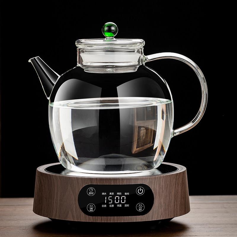 加厚高硼硅玻璃黑晶炉烧水壶大容量煮茶壶泡茶水果养生花茶壶套装