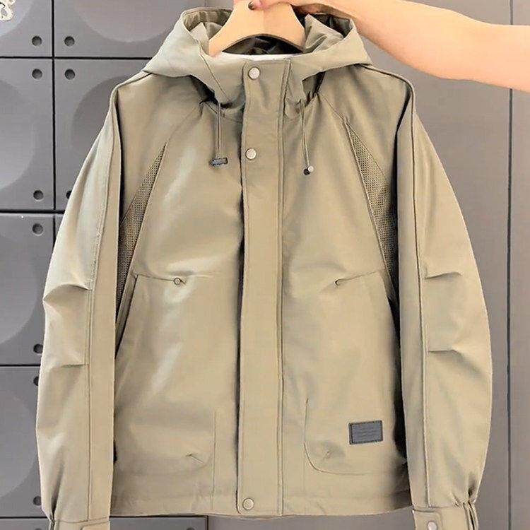 棉衣外套男士冲锋衣连帽工装帅气青年百搭休闲棉服男款夹棉夹克男
