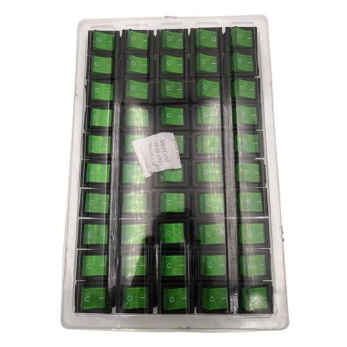 高档开船型关 KCD4翘板电按钮开关带灯4脚2档铜脚银点大功源率31*