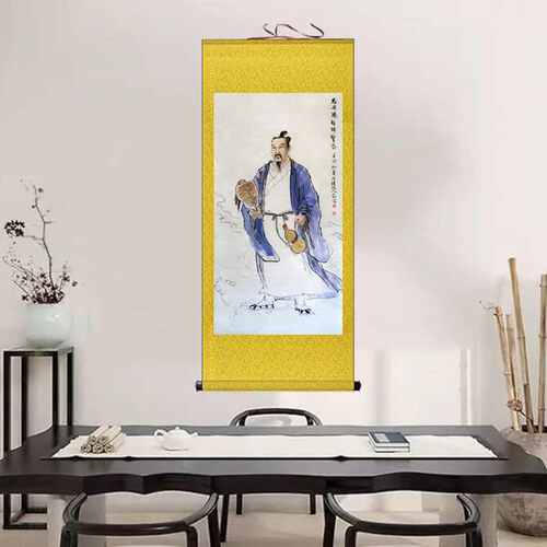 丝绸长吕祖挂画马丹阳祖师爷孙不二谭纯阳画像郝大通真张三丰神像