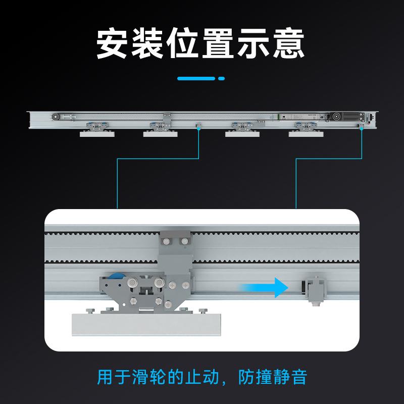 佐致(收特普纳动门限件位器位档工厂超市感应门机组配自固定轨限