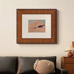 《备忘》法式小众艺术客厅中古风装饰画玄关卧室北欧复古手势挂画