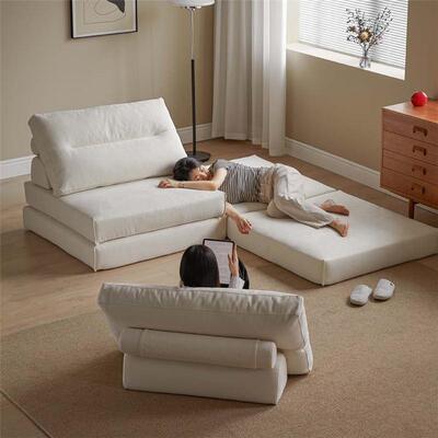 意式免洗科技布皮九层糕方块沙发大小户型灯芯绒可拆洗模块沙发床