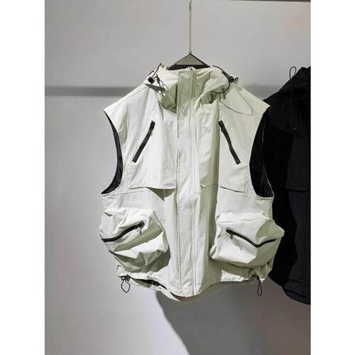 G 77245 Retro multi-pocket outdoor work vest 美式复古多口袋