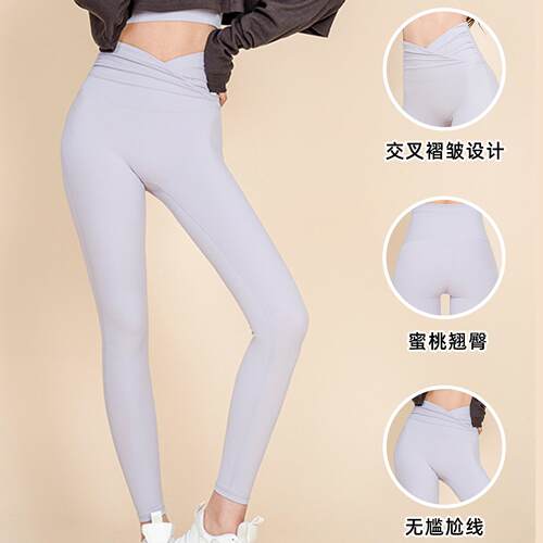 瑜伽裤女欧美高腰提臀蜜桃臀运动健身裤紧身可外穿透气性感
