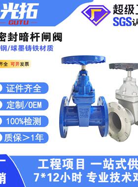 铸铁闸阀Z45X-16Q中体大体法兰软密封闸阀RVHX暗杆闸阀