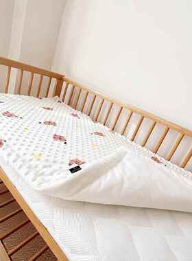 新婴儿生豆豆绒床子幼儿JVK园小褥被洗褥儿童床褥垫可水午睡铺垫