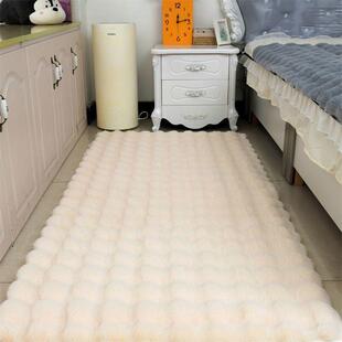 加厚网红短毛加密厚仿兔毛泡泡绒地毯卧室客厅床边耐脏房间地毯