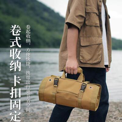 电工工具包便携式手提车载耐磨卷筒帆布五金维修多功能工具收纳包