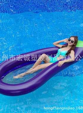 茄子茄子厂家水 排床生产270cm充气浮充气水果床热销水上浮游泳圈