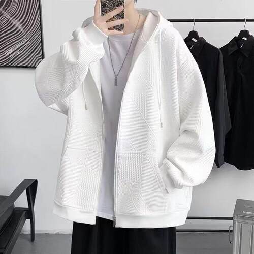 Men's Spring Casual Sports Hoodie Jacket, Loose and