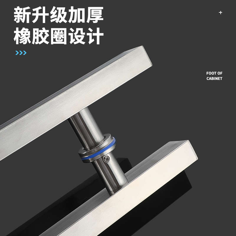 玻璃门拉手不锈钢方管无指纹钛黑玫瑰金色有框无框推拉大木门把手