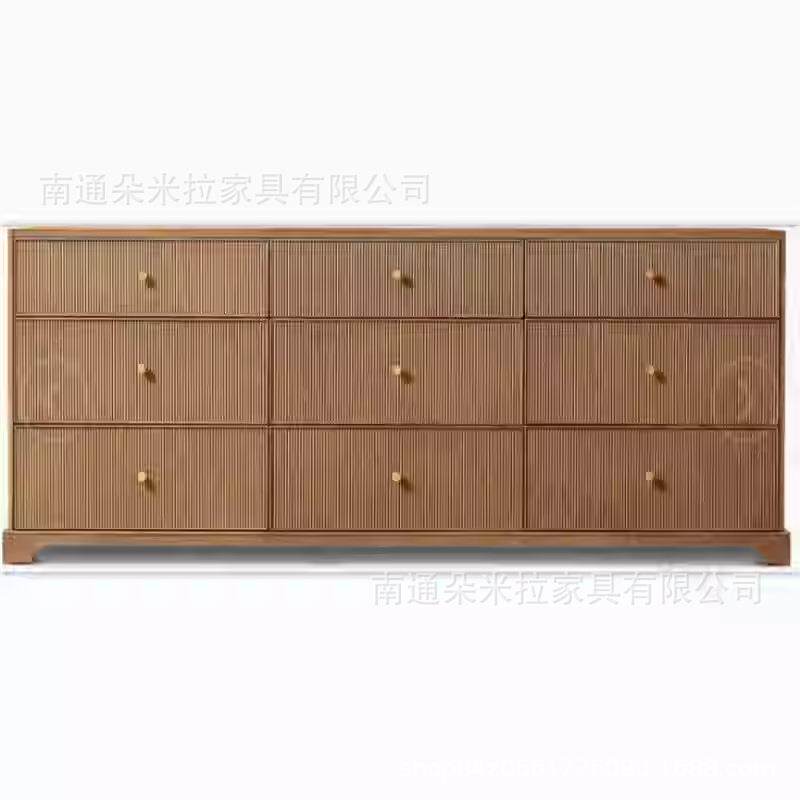 美式RH实木斗柜法式乡村复古卧室边柜现代简约门厅玄关柜储物柜