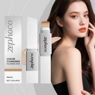 ZEPHOCO 2-in-1 Color-Changing Foundation Stick - Lightweight