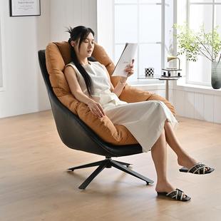 意式 极简632单人沙发椅客厅懒型人沙椅休闲阳台卧室小户躺设发计