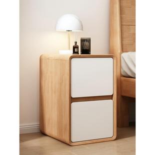 免安装实木床头柜简单现代卧室小公寓地板储物柜床头柜