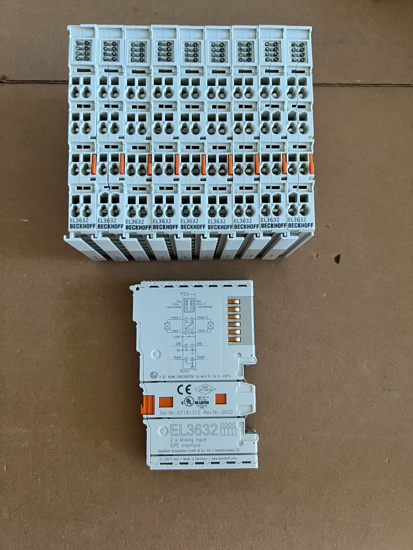 倍福EL3632模块，成色漂亮，99新，原装拆机，功能包好！