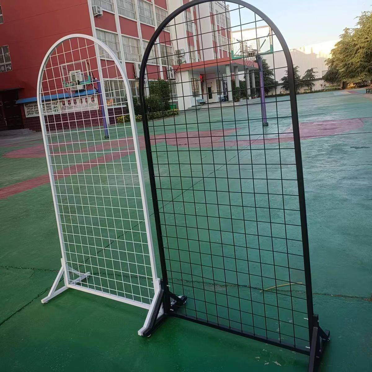 半圆品落地货643架网移动超市挂架饰格品挂网作展示形袜子铁网格
