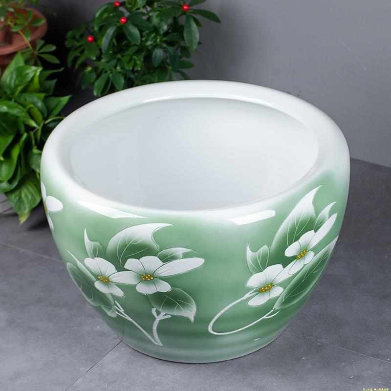 瓷缸景德镇室外鱼缸水缸大水缸陶睡莲荷花养鱼庭院鱼缸陶瓷缸阳台
