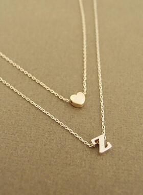 Simple and thin small heart pendant necklace For Women Perso