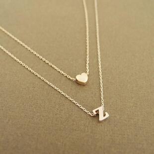 Simple and thin small heart pendant necklace For Women Perso